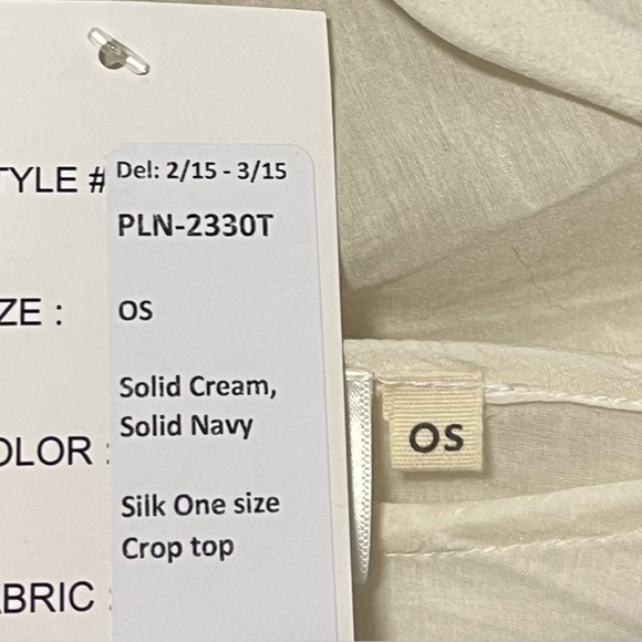 Navy silk topper - Picture 2 of 2